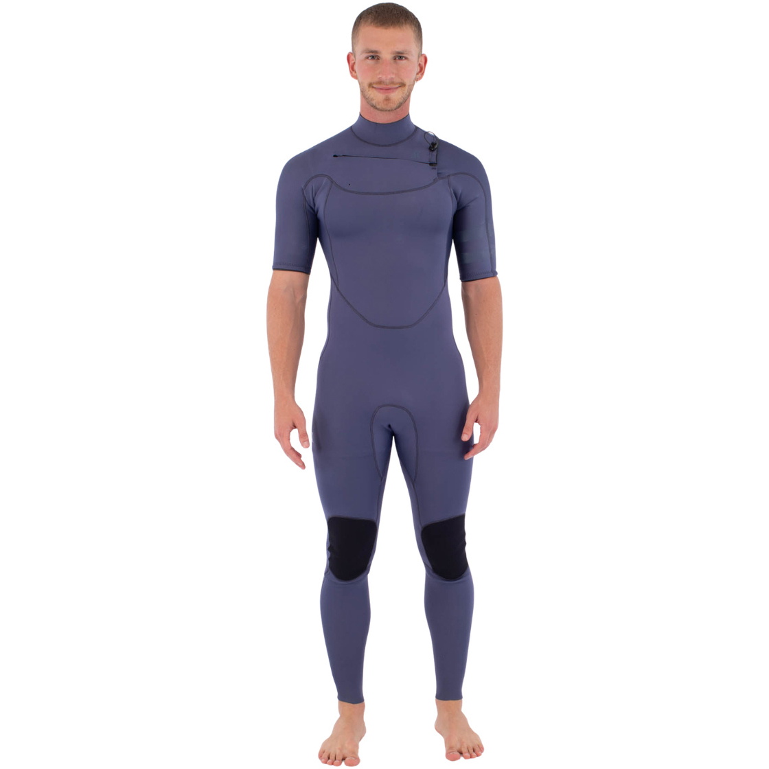 2026 Hurley Hommes Air 2/2mm Manches Courtes Chest Zip Combinaison N&eacute;opr&egrave;ne MFS0013212 - Destroyer